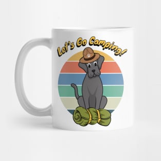 Funny Big Dog Wants to go Camping Mug